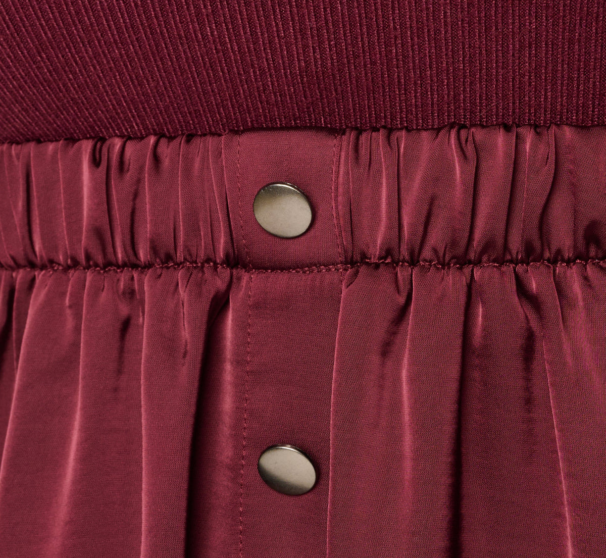 Long Sleeve Satin Combo Amelia Midi Dress - Cherry Lacquer | Adrianna Papell