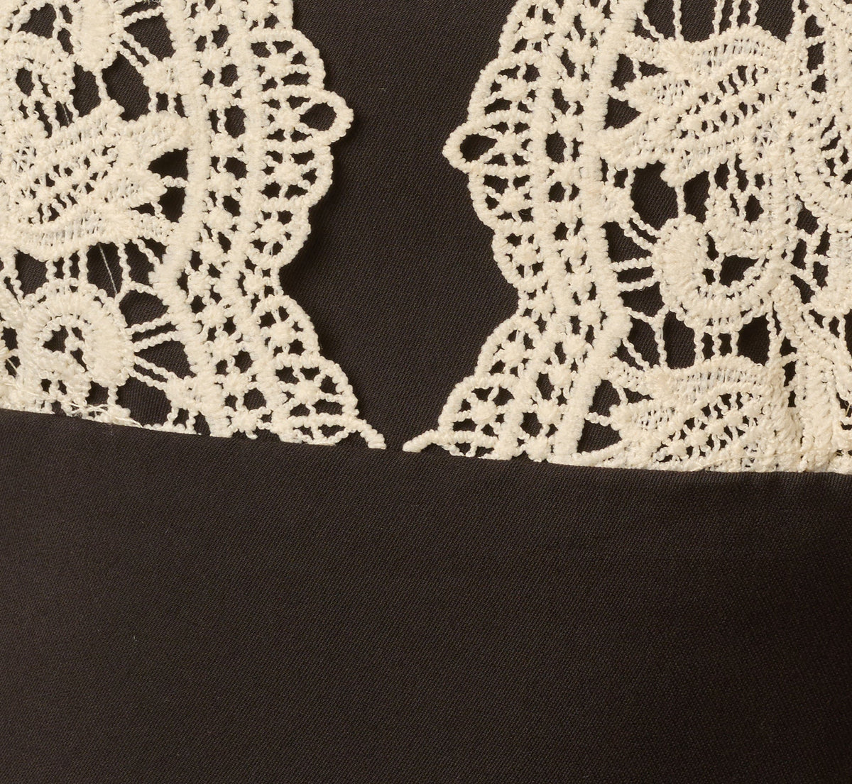 Flutter Sleeve Lace Ruffle Hem Combo Dress - Black Ivory | Adrianna Papell