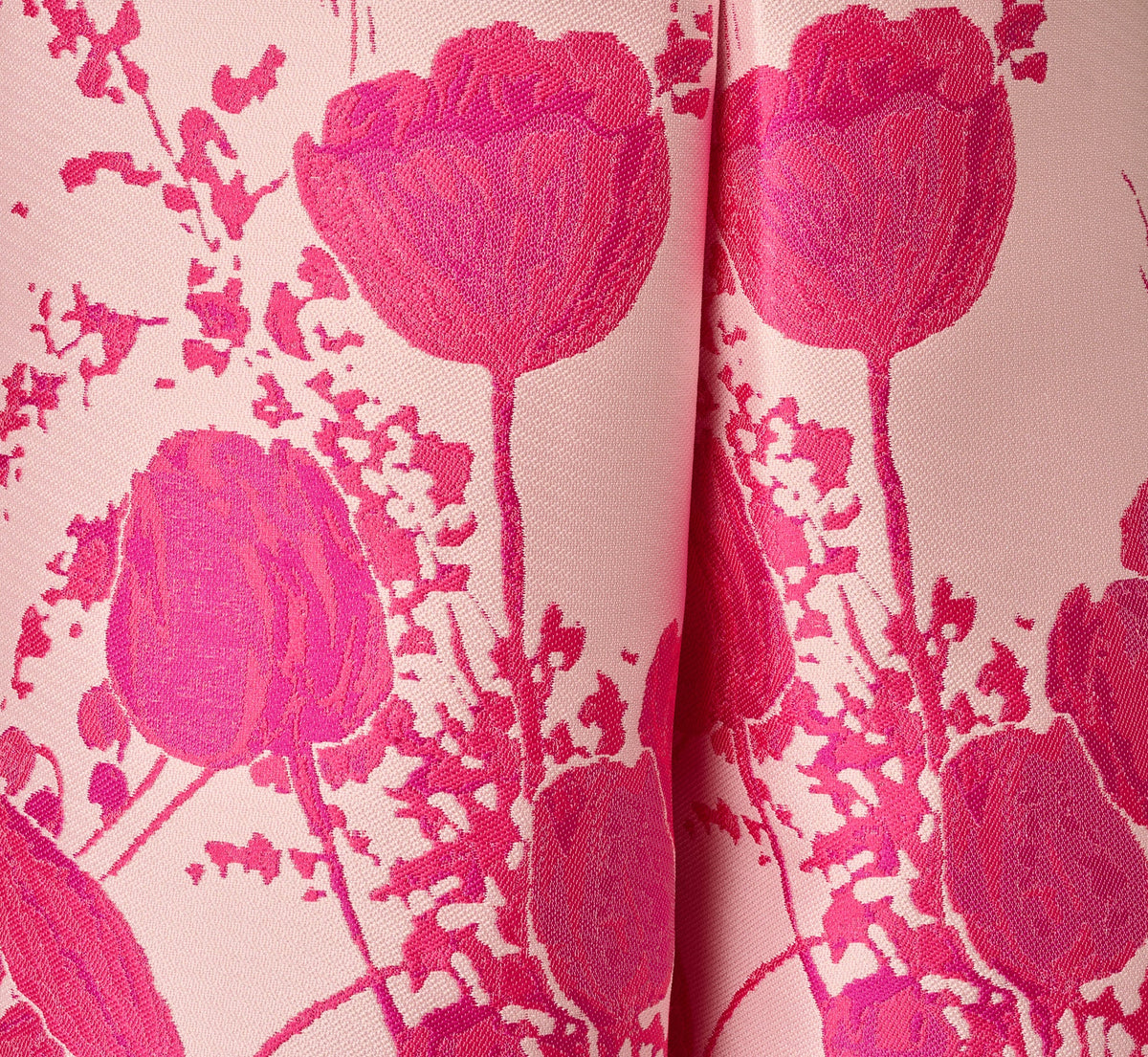 Square Neck Tulip Floral Border Jacquard Dress - Pink Multi | Adrianna Papell