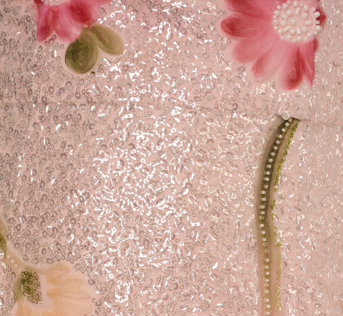 Sequin Floral Midi Sheath Dress - Silver Blush Multi | Adrianna Papell
