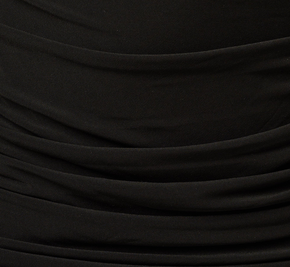 Stretch Jersey Asymmetrical Draped Mini Dress - Black | Adrianna Papell
