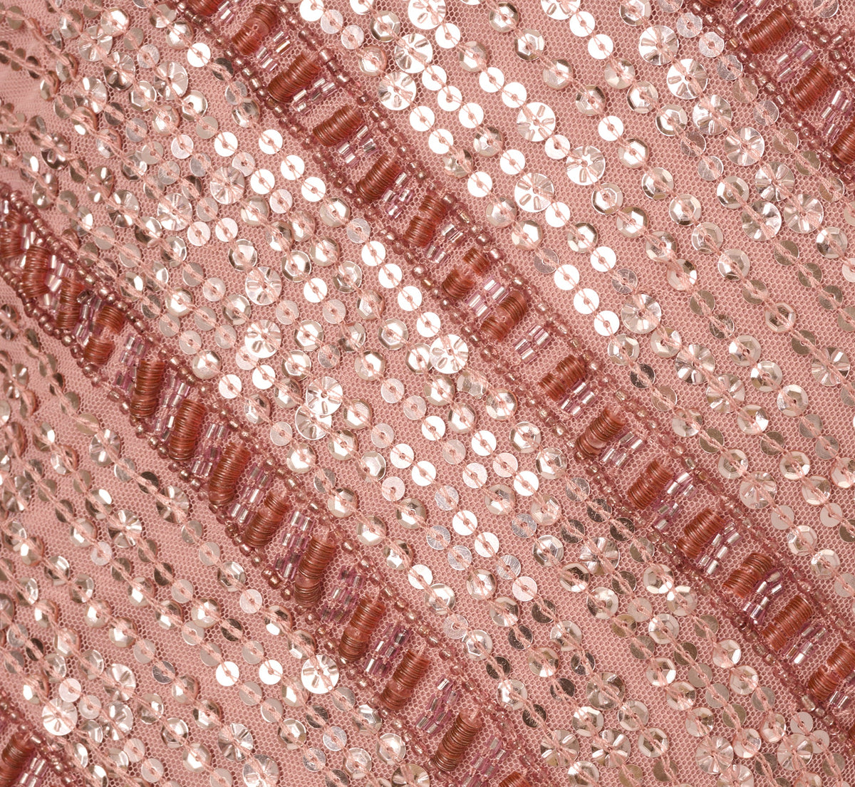 One Shoulder Beaded Sequin Mermaid Gown - Candied Ginger | Adrianna Papell