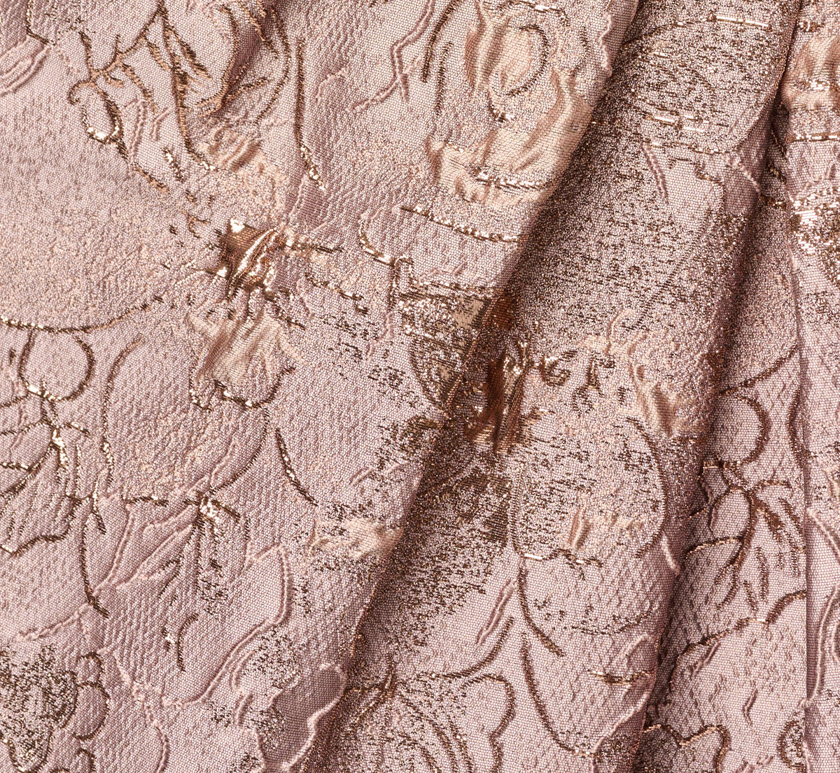 Metallic Jacquard Rhinestone Strap Midi Dress - Candied Ginger | Adrianna Papell