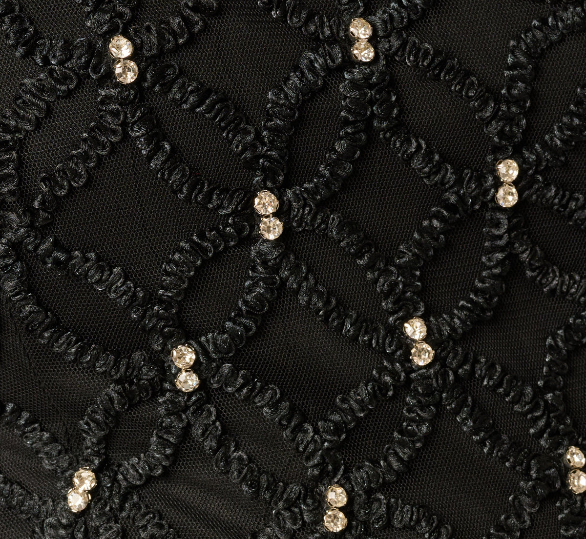 Draped Crepe Beaded Combo Gown - Black | Adrianna Papell