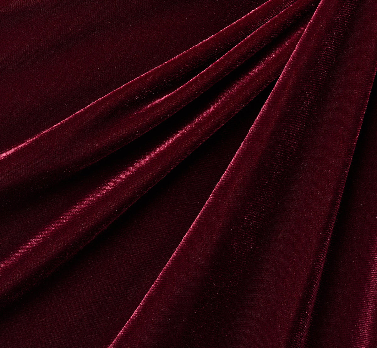 One Shoulder Stretch Velvet Twist Knot Draped Gown - Bordeaux | Adrianna Papell