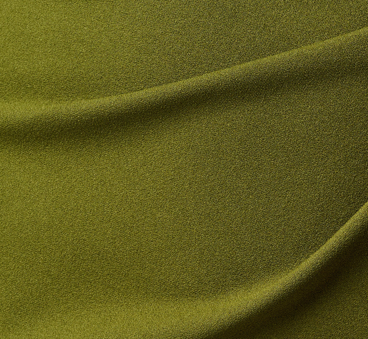 High Low Crepe Halter Gown With Organza Draping - Jungle Olive | Adrianna Papell