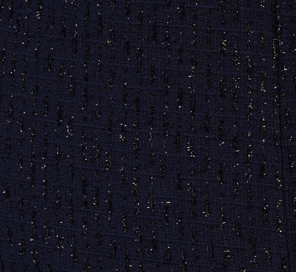 Beaded Off Shoulder Glitter Tweed Gown - Navy | Adrianna Papell