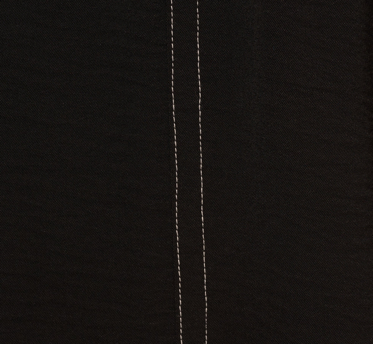 Contrast Stitching A Line Midi Skirt - Black Ivory | Adrianna Papell