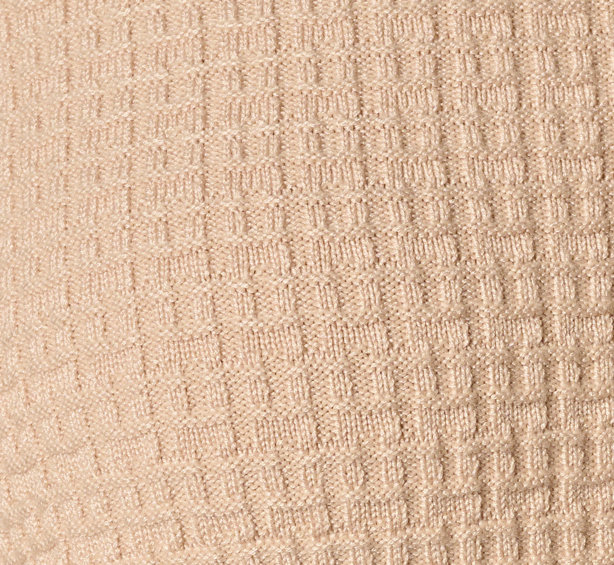 Waffle Knit Cardigan Sweater With Frayed Edges - Champagne Blush | Adrianna Papell