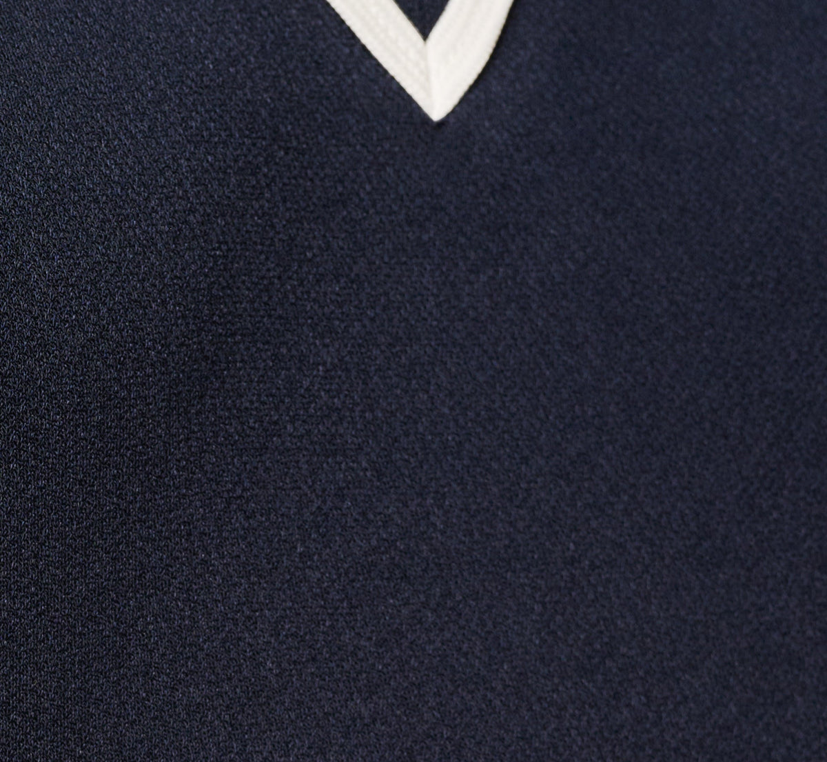 Long Sleeve Collared Twofer Tipped Sweater - Navy Ivory W Ivory | Adrianna Papell
