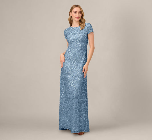 Scoop Back Sequin Gown - Nile | Adrianna Papell