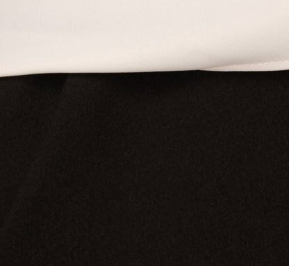 Three Quarter Sleeve Draped Combo Jumpsuit - Ivory Black | Adrianna Papell