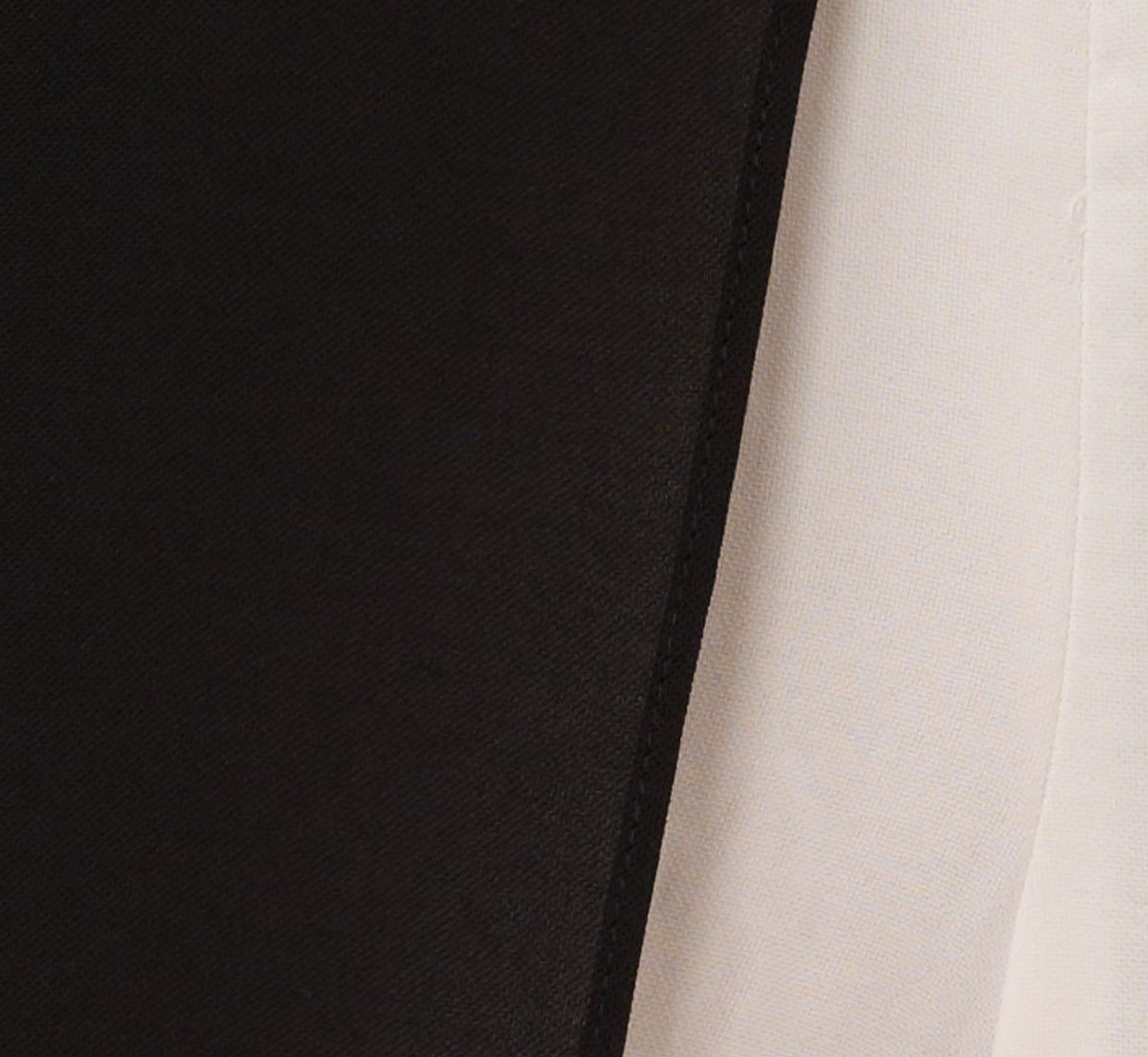 Colorblock Jumpsuit With Skirt Overlay - Black Ivory | Adrianna Papell