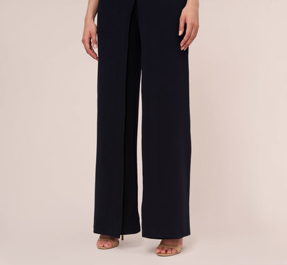 Sleeveless Asymmetrical Jumpsuit - Midnight | Adrianna Papell