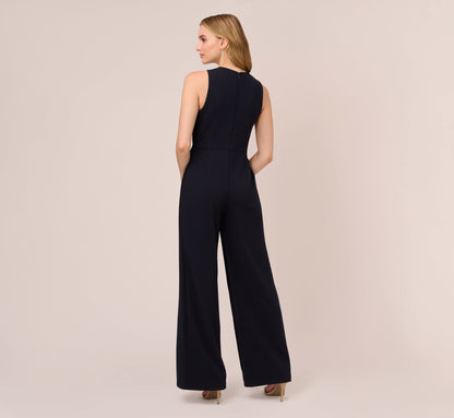 Sleeveless Asymmetrical Jumpsuit - Midnight | Adrianna Papell