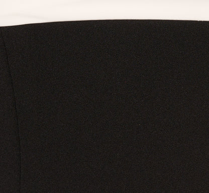 Colorblock Crepe Strapless Jumpsuit With Bow Accent - Black White | Adrianna Papell