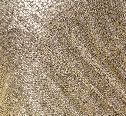 Plus Size Foil Knit Faux Wrap Dress With Long Sleeves - Light Gold | Adrianna Papell