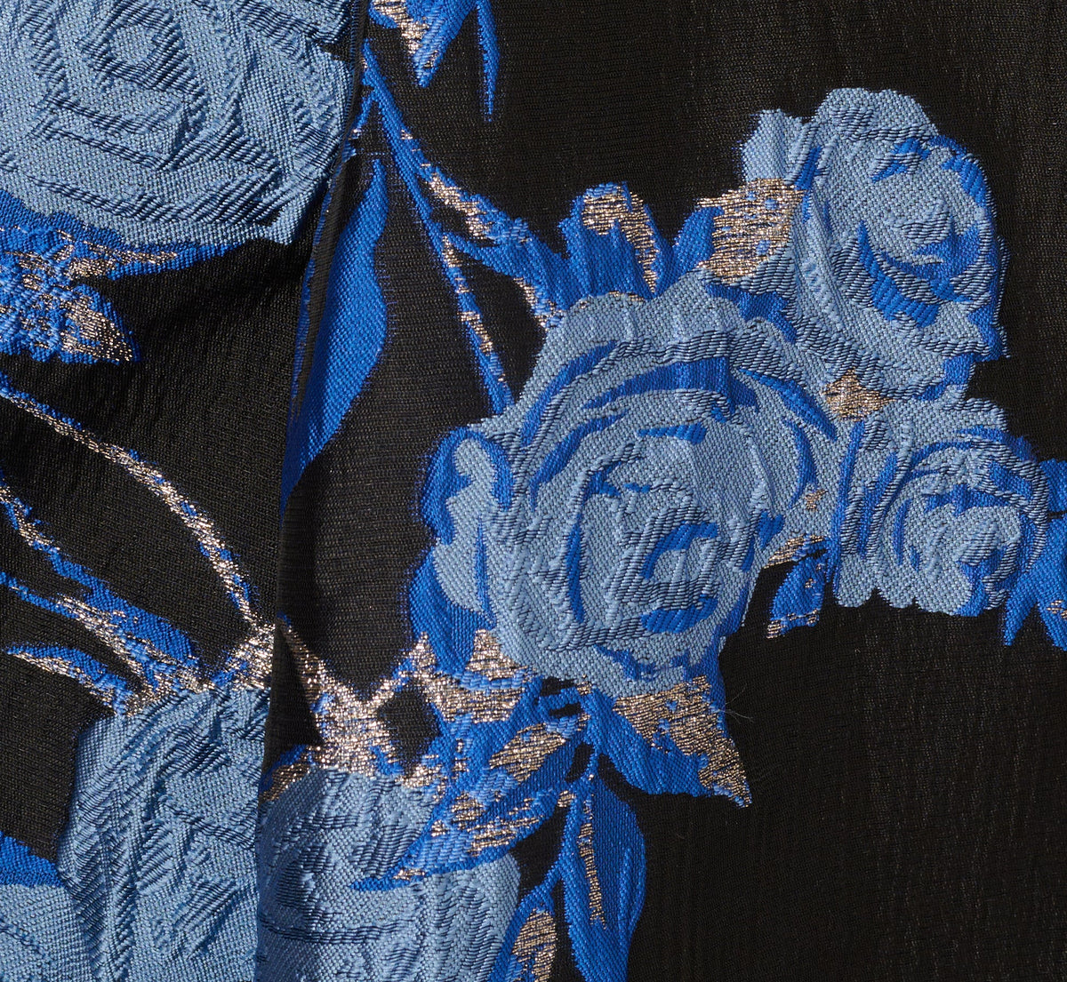 Plus Size Floral Jacquard Short Fit And Flare Dress - Blue Black Multi | Adrianna Papell