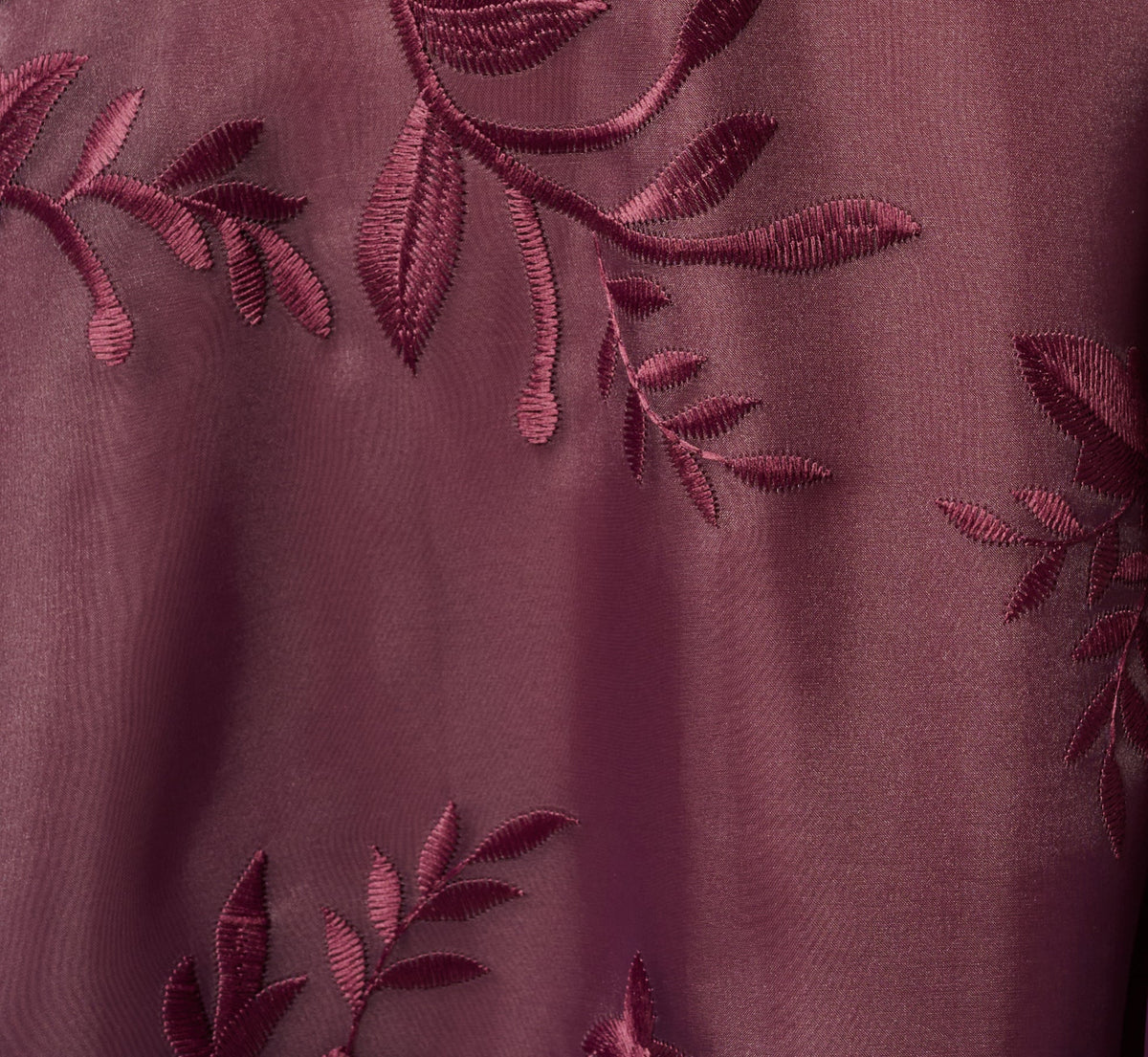 Petite One Shoulder Floral Embroidered Gown - Raisin | Adrianna Papell
