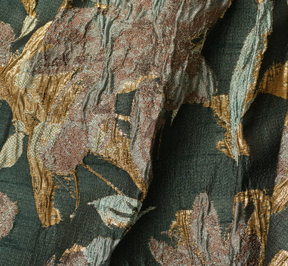 Petite One Shoulder Jacquard Dress - Green Gold | Adrianna Papell