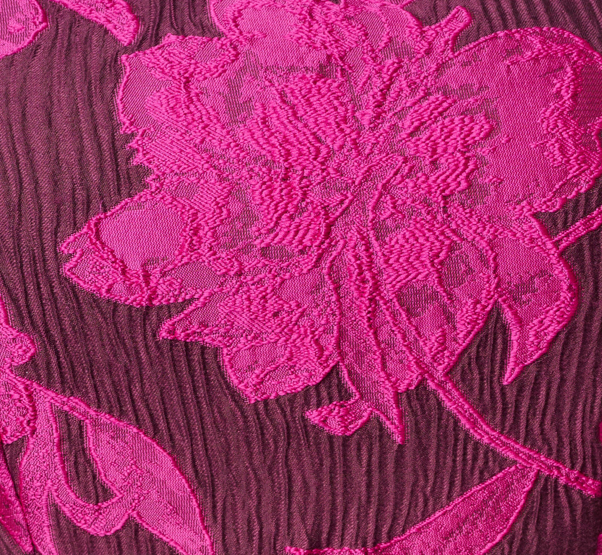 Petite Floral Jacquard Short A Line Dress - Burgundy Pink | Adrianna Papell