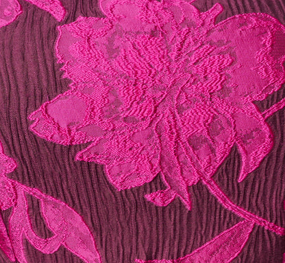 Petite Floral Jacquard Short A Line Dress - Burgundy Pink | Adrianna Papell