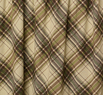Long Sleeve Plaid Sophia Tiered Maxi Dress - Olive Multi | Adrianna Papell