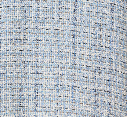 Tweed Short Hailey Dress - Steel Blue Multi | Adrianna Papell