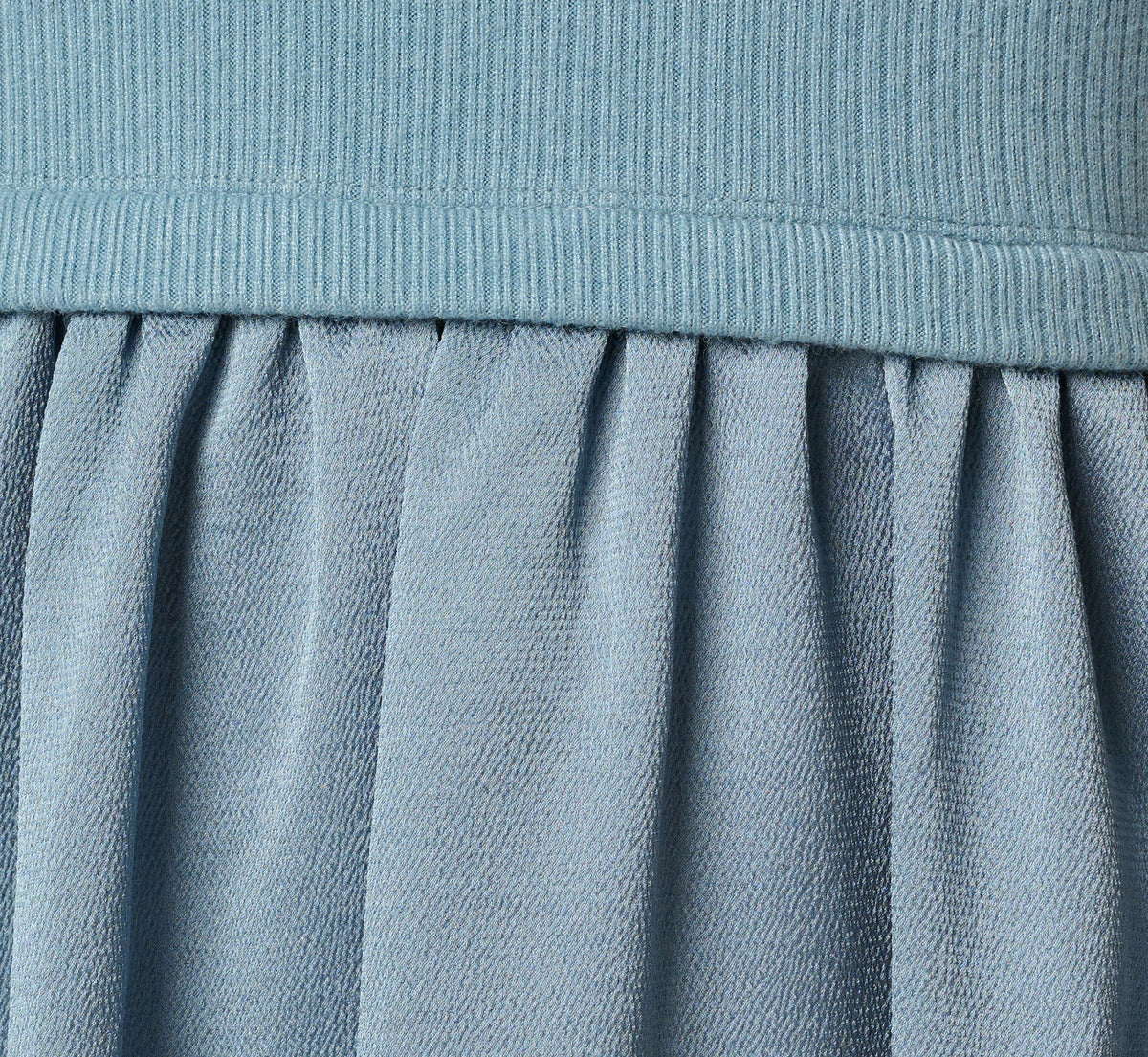 Long Sleeve Amelia Short Dress - Steel Blue | Adrianna Papell
