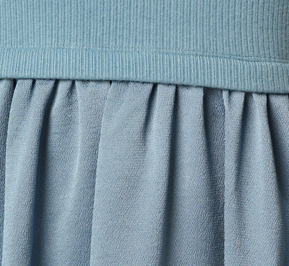 Long Sleeve Amelia Short Dress - Steel Blue | Adrianna Papell