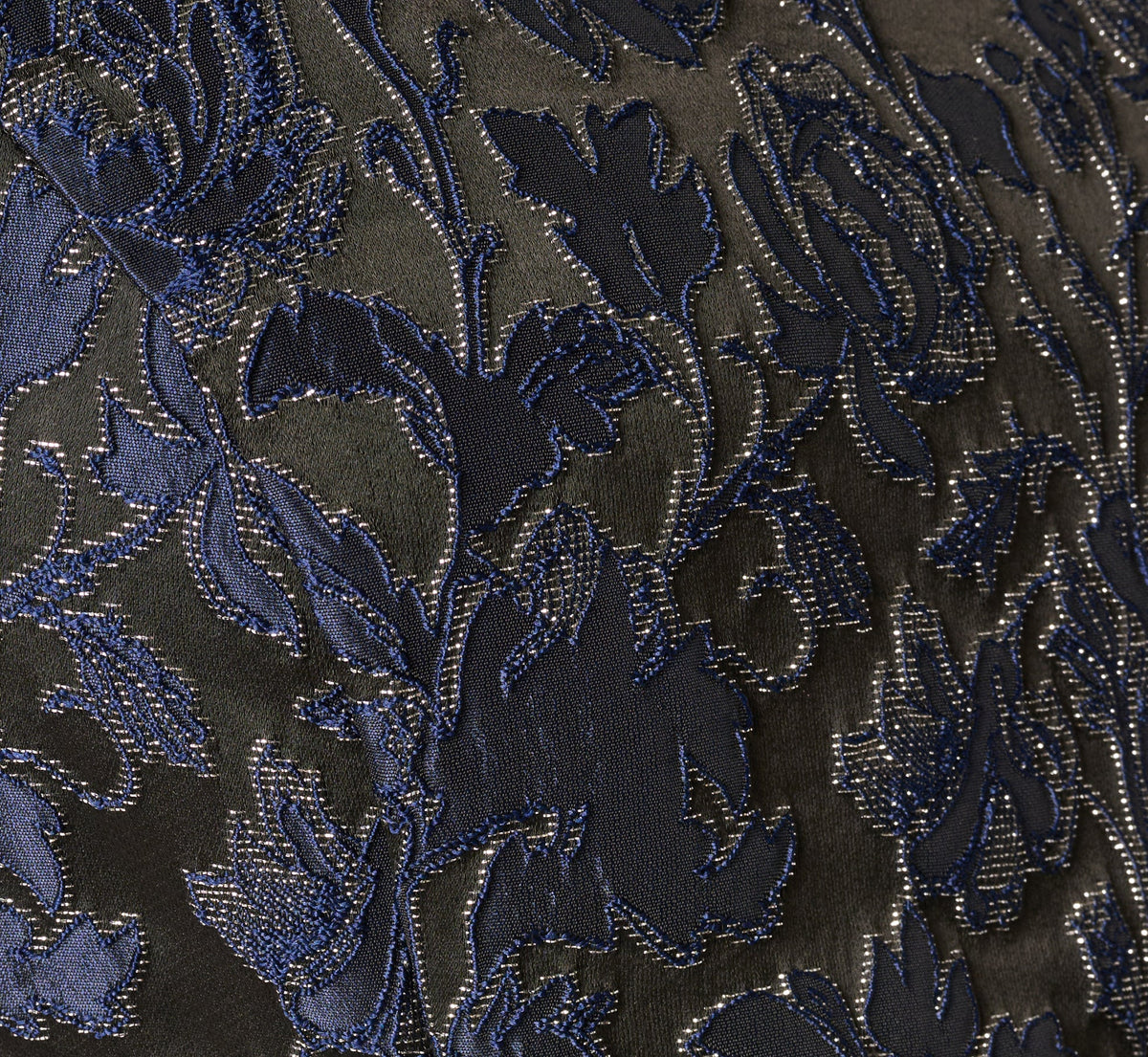 Jacquard Tie Front Fit And Flare Midi Dress - Black Navy | Adrianna Papell