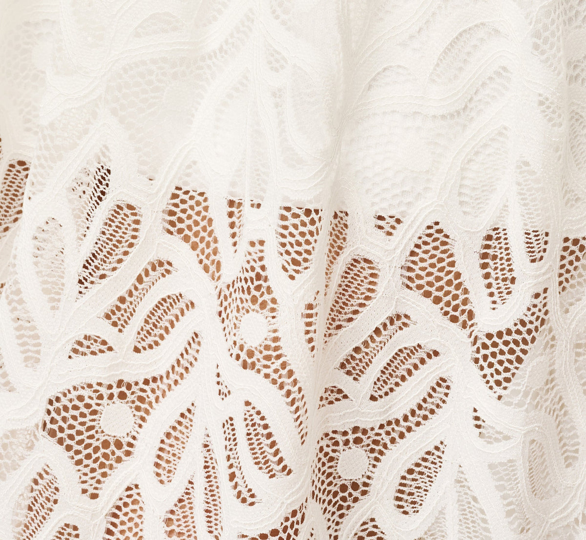 Long Sleeve Stretch Lace Illusion Midi Dress - Ivory | Adrianna Papell