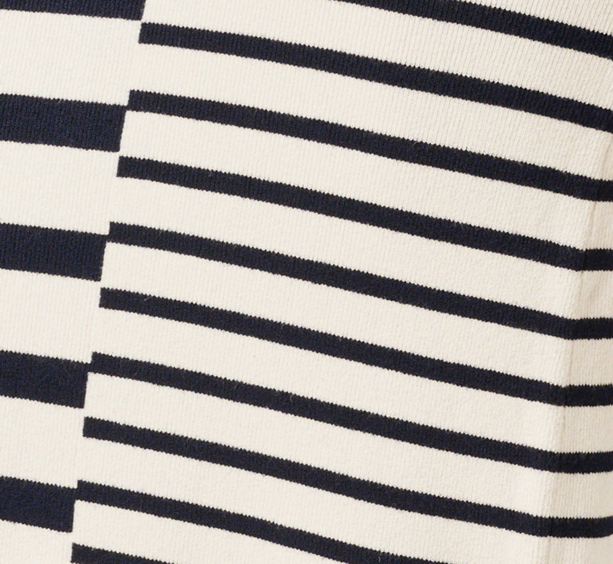 Striped Asymmetrical Fringe Halter Midi Dress - Ivory Navy | Adrianna Papell