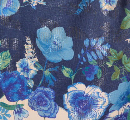 Bell Sleeve Floral Short Sheath Dress - Navy Multi | Adrianna Papell