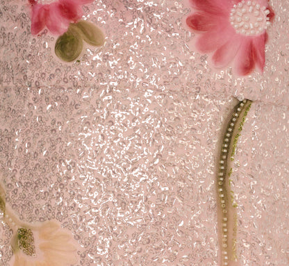 Sequin Floral Midi Sheath Dress - Silver Blush Multi | Adrianna Papell