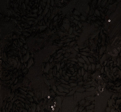 Sleeveless Sequin Soutache Bubble Cocktail Dress - Black | Adrianna Papell