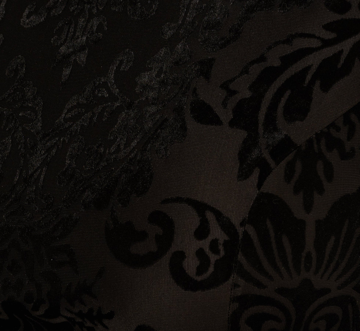Long Sleeve Damask Burnout Velvet Midi Dress - Black | Adrianna Papell