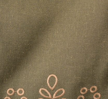 Embroidered Pintuck Keyhole Tank Top - Olive Tree Taos Taupe | Adrianna Papell