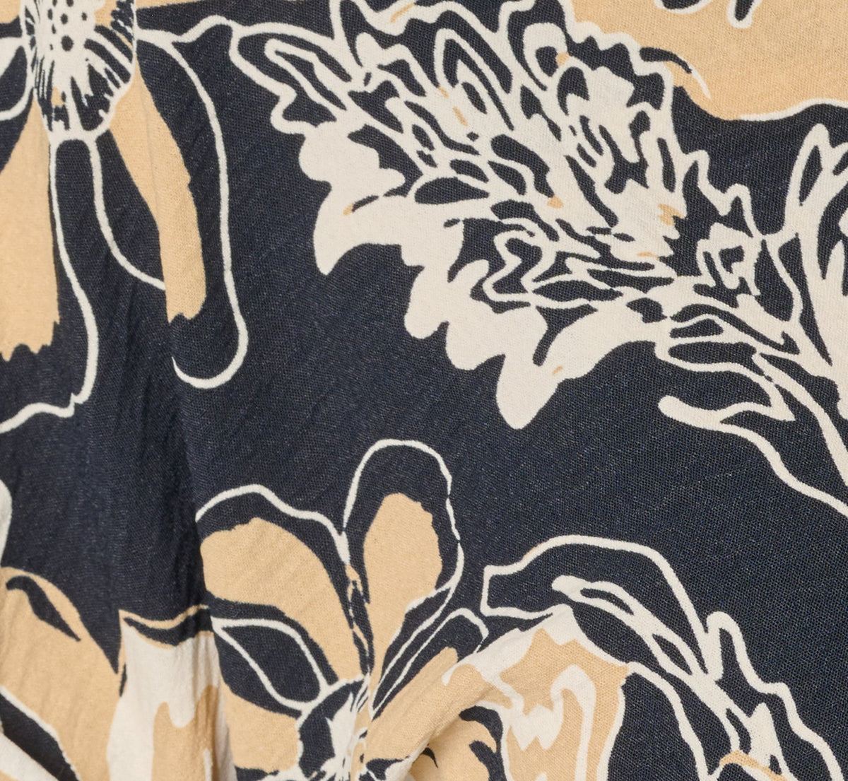 Short Sleeve Open Twist Front Top - Navy Ivory Whimsical Floral | Adrianna Papell