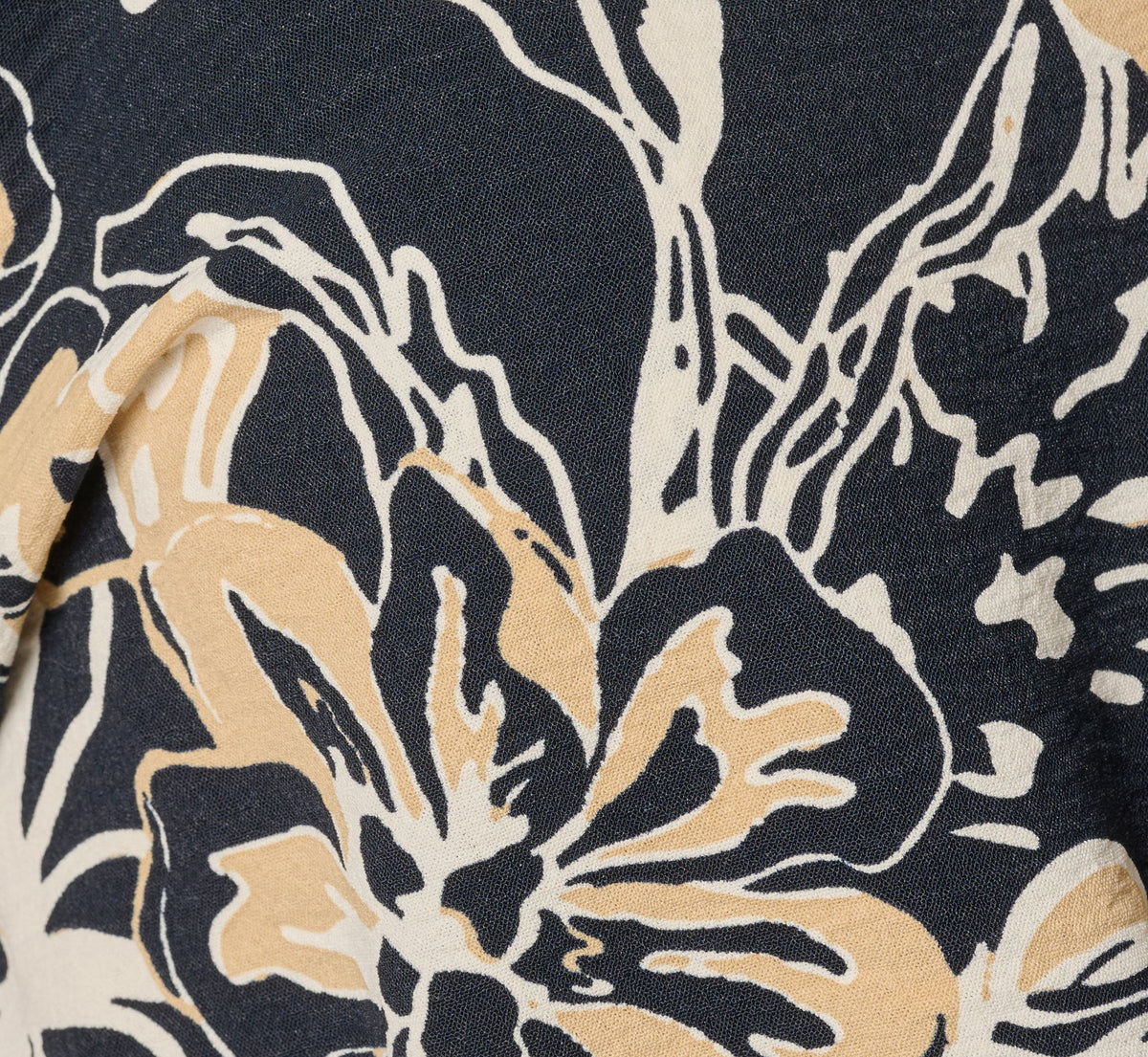 Short Sleeve Open Twist Front Top - Navy Ivory Whimsical Floral | Adrianna Papell