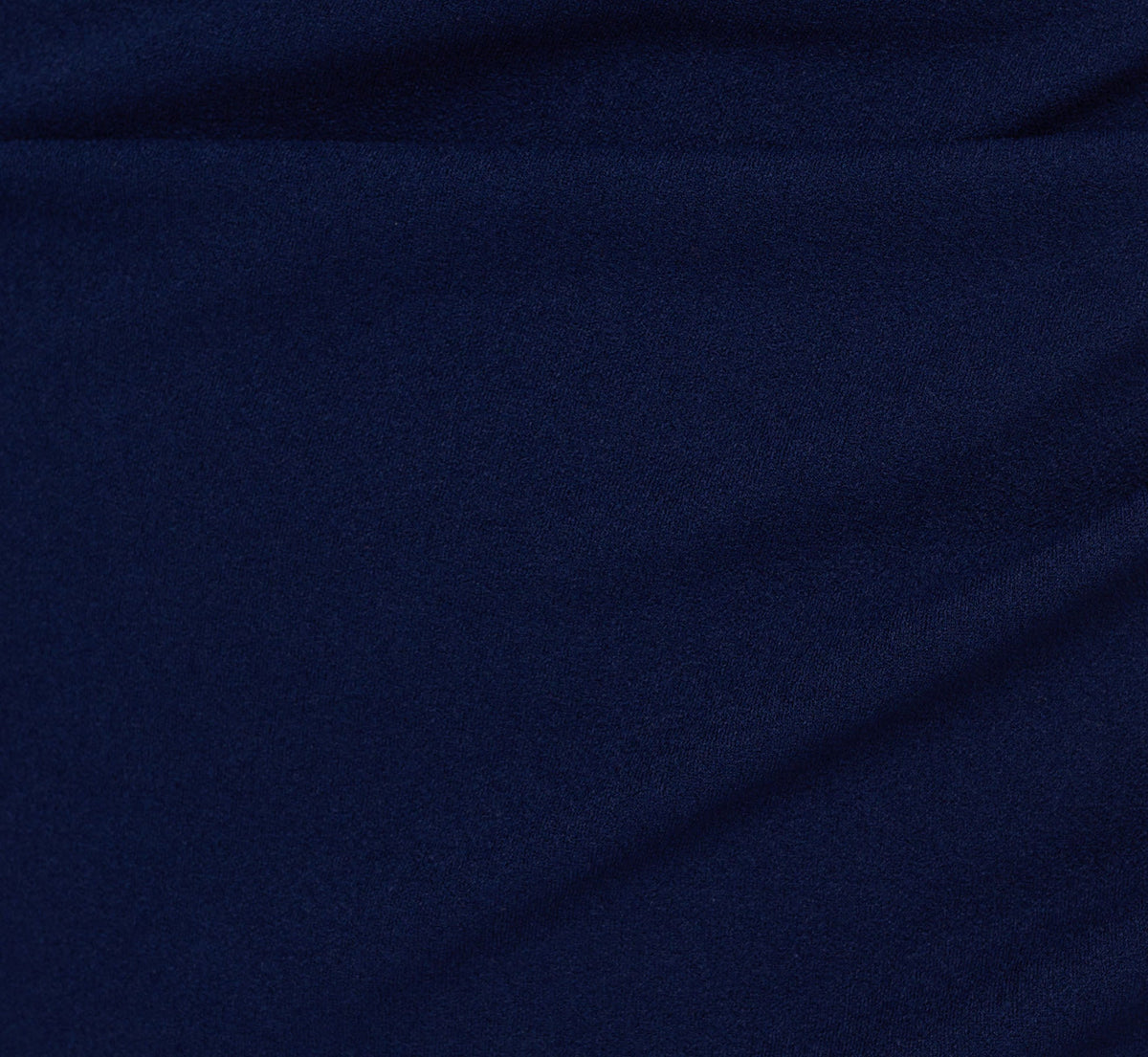 Short Sleeve Draped Midi Dress With Notched Neckline - Navy Sateen | Adrianna Papell