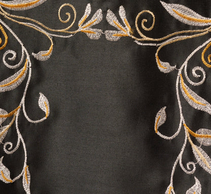 Floral Embroidered Cotton Short Dress - Black Multi | Adrianna Papell