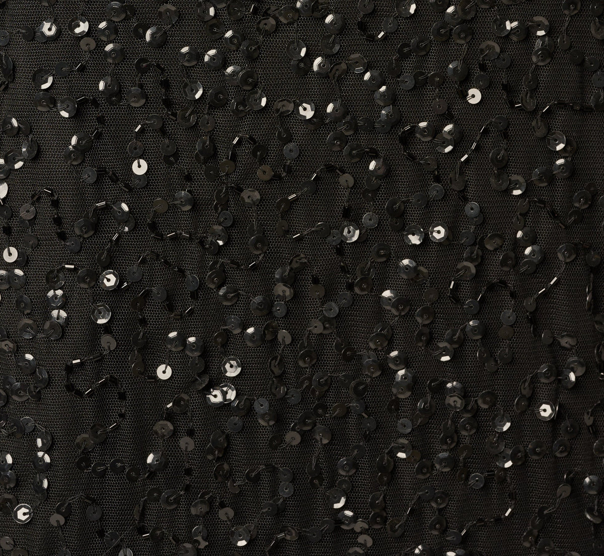 Long Sleeve Sequin Beaded Shift Cocktail Dress - Black Gold | Adrianna Papell