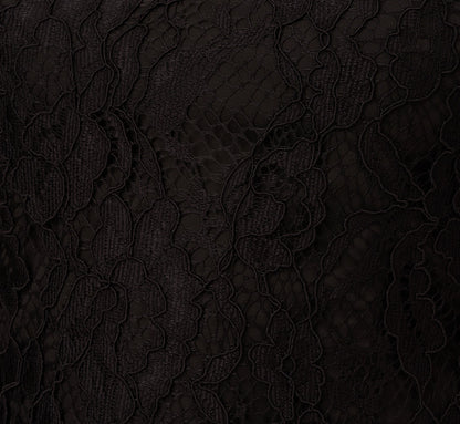 Floral Lace And Feather Trimmed Short Sheath Cocktail Dress - Black | Adrianna Papell