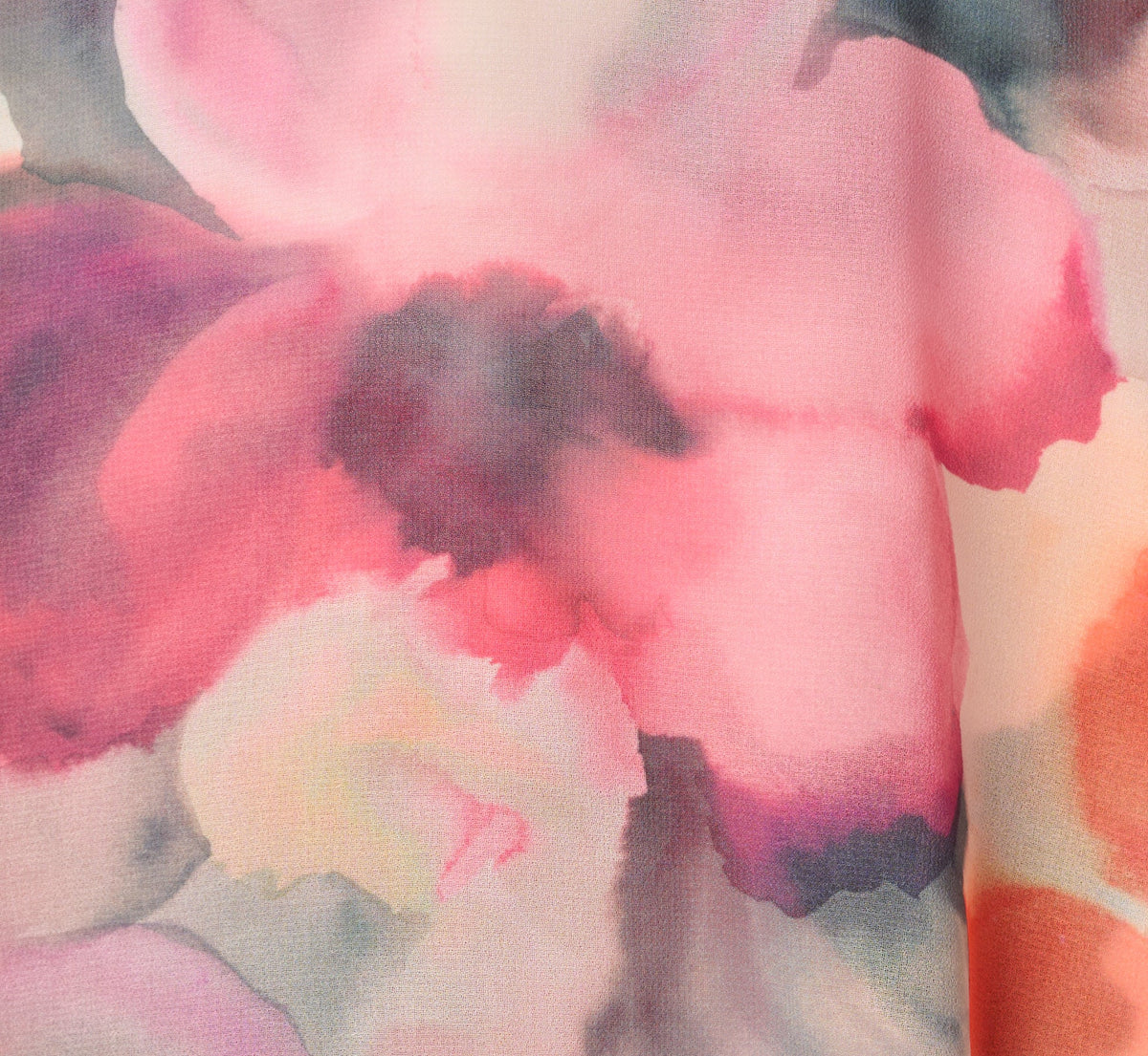 Watercolor Floral Chiffon Sweetheart Mini Dress - Pink Orange Multi | Adrianna Papell