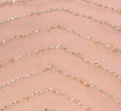 Art Deco Beaded Blouson Gown - Blush | Adrianna Papell