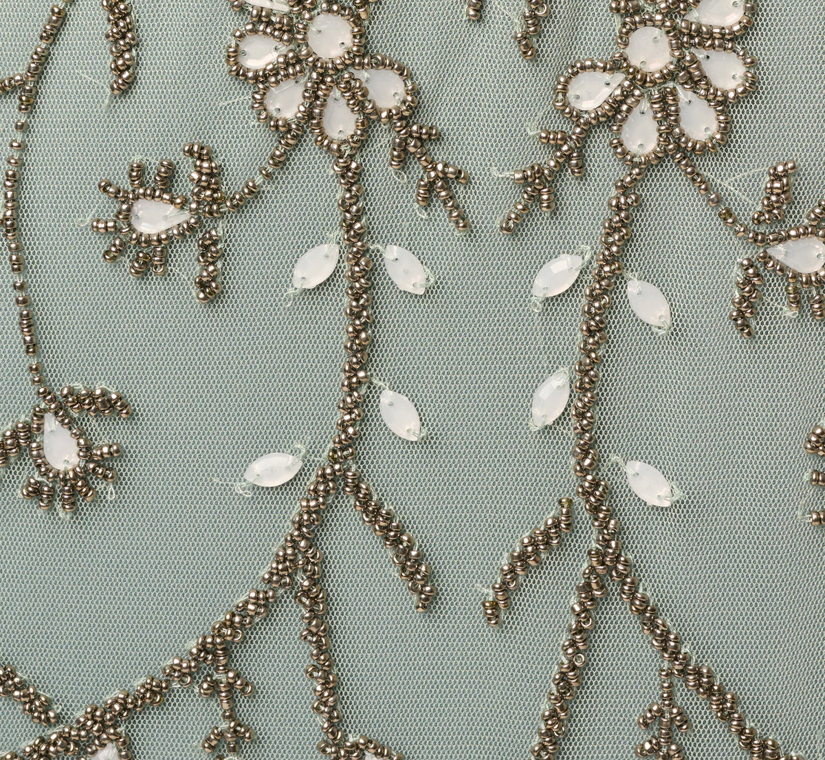 Cape Sleeve Opaline Floral Beaded Mermaid Gown - Sage | Adrianna Papell