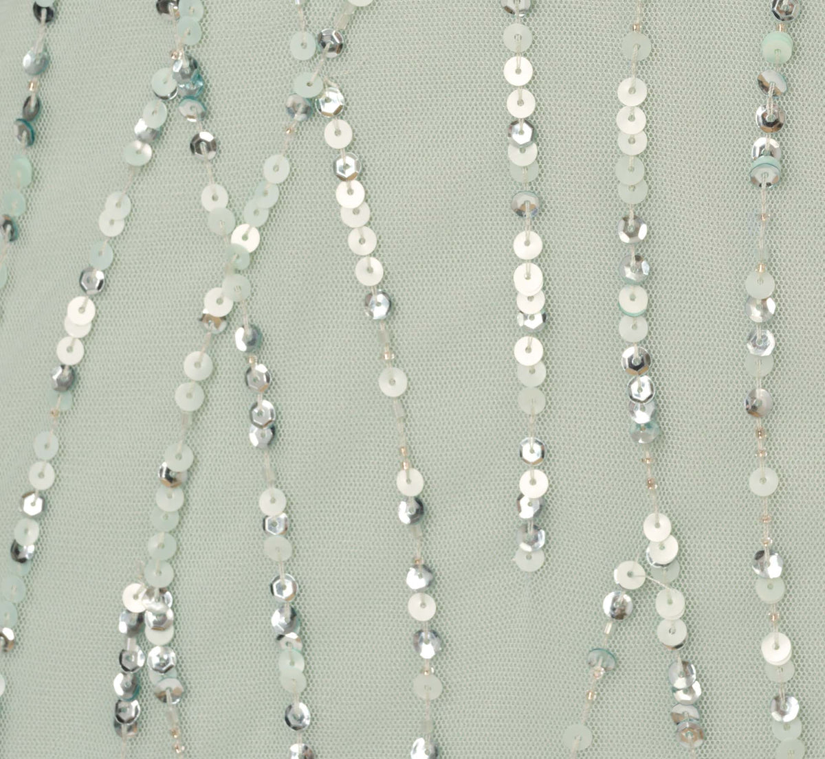 Draped One Shoulder Dress With Sequin Detail - Icy Sage | Adrianna Papell