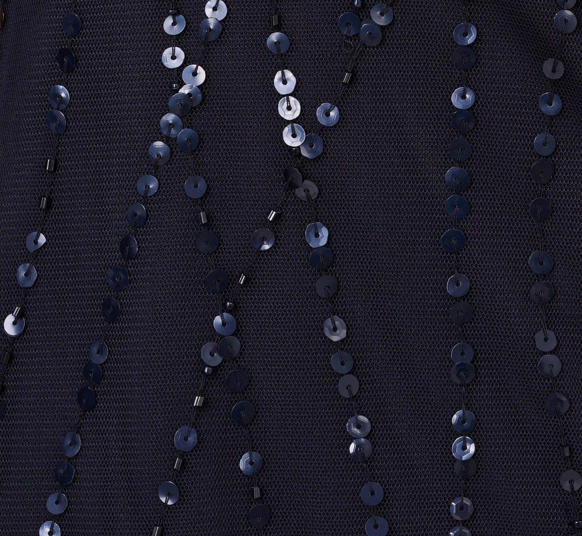 Draped One Shoulder Dress With Sequin Detail - Dusty Navy | Adrianna Papell