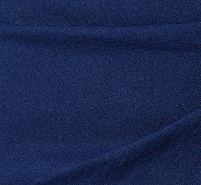 Off Shoulder Stretch Crepe Draped Gown - Navy Sateen | Adrianna Papell